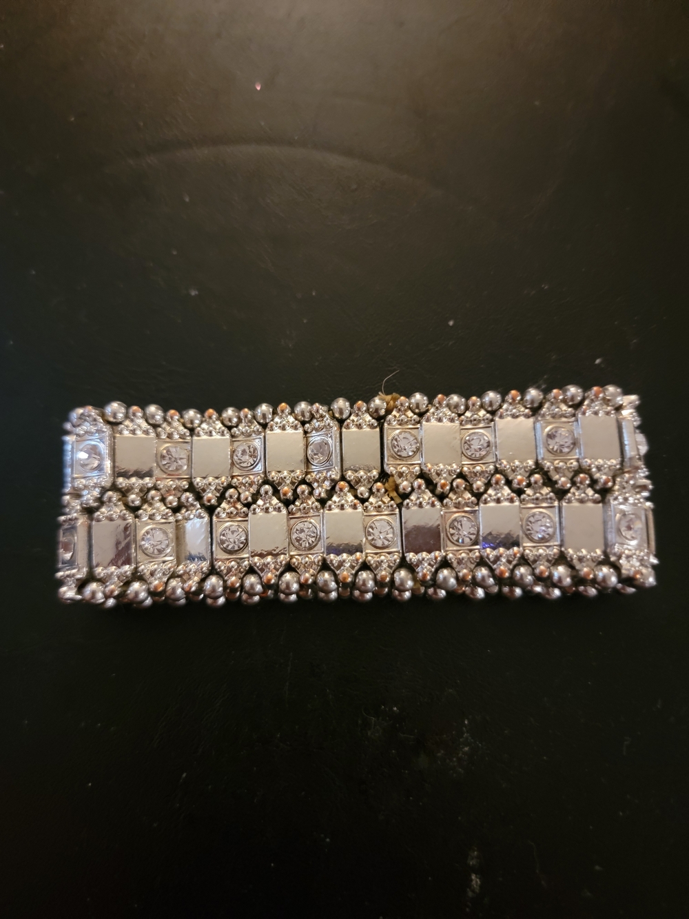 Silver Crystal Stretch Bracelet